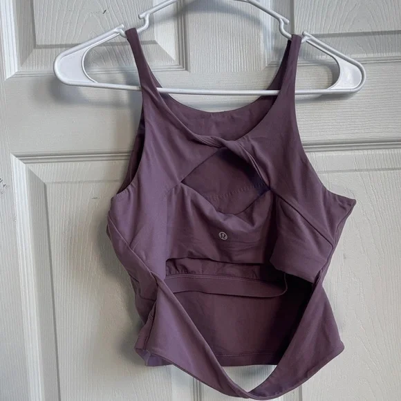 Lululemon Athletica Twist-Back Tank Lavender Lux Size 12 - Picture 2 of 2
